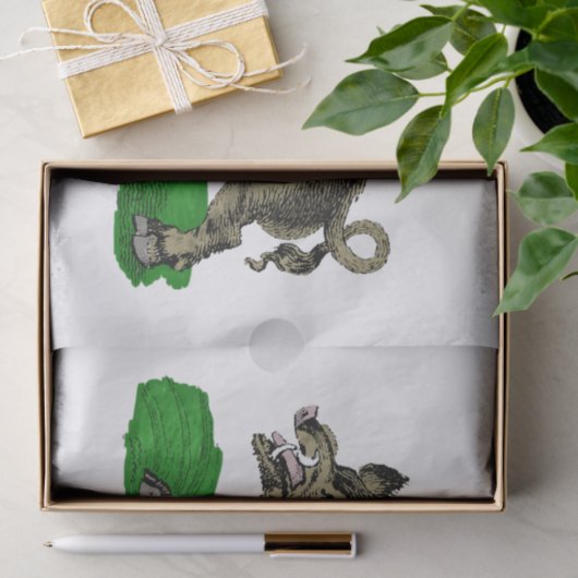  Wilde Boar Tekening BW #3C Tissuepapier (Geschenk)