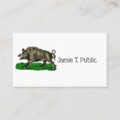  Wilde Boar Tekening BW #3C Visitekaartje (Voorkant)