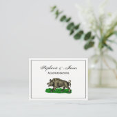  Wilde Boar Tekening BW #3C Visitekaartje (Staand voorkant)