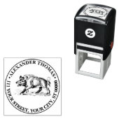 Wilde Boar Tekening BW #3C Zelfinktende Stempel (In situ)