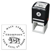  Wilde Boar Tekening BW #3C Zelfinktende Stempel (In situ)