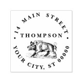  Wilde Boar Tekening BW #3C Zelfinktende Stempel (Design)
