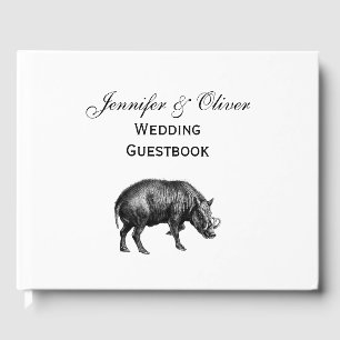  Wilde Boar Tekening BW Gastenboek