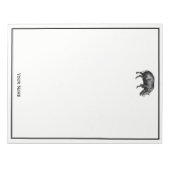 Wilde Boar Tekening BW Notitieblok (Voorkant)