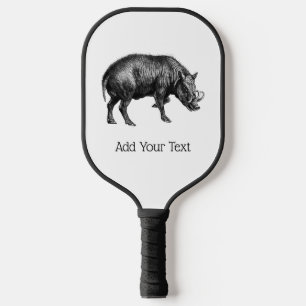  Wilde Boar Tekening BW Pickleball Paddle