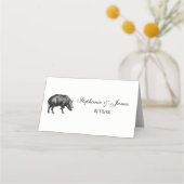  Wilde Boar Tekening BW Plaatskaartje (Voorkant)