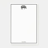  Wilde Boar Tekening BW Post-it® Notes (Voorkant)