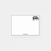  Wilde Boar Tekening BW Post-it® Notes (Voorkant)