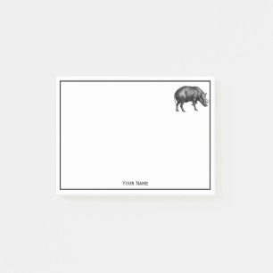 Wilde Boar Tekening BW Post-it® Notes