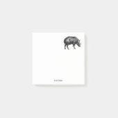  Wilde Boar Tekening BW Post-it® Notes (Voorkant)