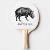  Wilde Boar Tekening BW Tafeltennisbatje (Voorkant)