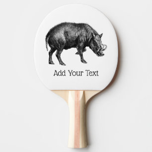  Wilde Boar Tekening BW Tafeltennisbatje