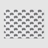  Wilde Boar Tekening BW Tissuepapier (Voorkant)