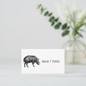  Wilde Boar Tekening BW Visitekaartje (Staand voorkant)