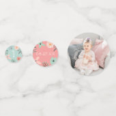 Wilde | Boho Natuur thema eerste verjaardagsfeestj Confetti (Achterkanten)