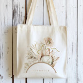 Wilde Boho Protea Pampas Gras Bloemstuk Persoonlij Tote Bag