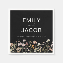 Wilde Boho Weddenschap in Bloom Black Servet
