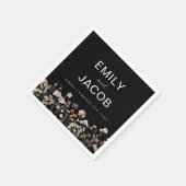 Wilde Boho Weddenschap in Bloom Black Servet (Hoek)