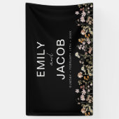 Wilde Boho Weddenschap in Bloom Black White Spandoek (Verticaal)