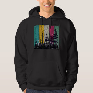 Wilde bomen in de openlucht Natuur Retro Forest Hoodie