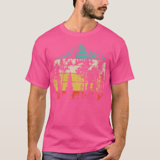 Wilde bomen in de openlucht Natuur Retro Forest T-shirt