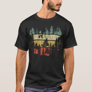Wilde bomen in openlucht Natuur Retro Forest Sleev T-shirt
