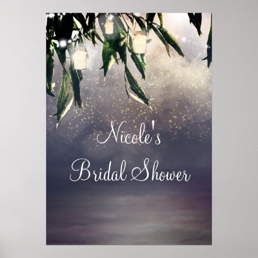 Wilde bomen wekken en Mason Jar Lights Banner Poster (Voorkant)