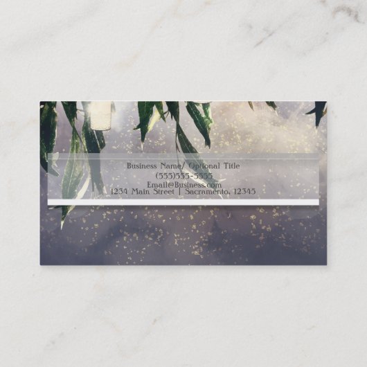 Wilde bomen wekken en Mason Jar Lights Elegant Visitekaartje (Achterkant)