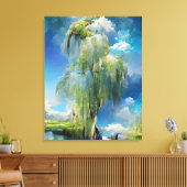 Wilde boom aan de hemel Abstract Canvas Afdruk (Insitu (Woonkamer))