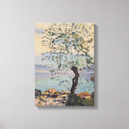 Wilde boom bij het meer (Zwitsers landschap) Canvas Afdruk