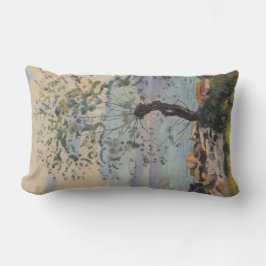 Wilde boom bij het meer (Zwitsers landschap) Kussen