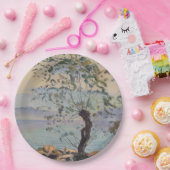 Wilde boom bij het meer (Zwitsers landschap) Papieren Bordje (Feest)