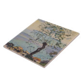 Wilde boom bij het meer (Zwitsers landschap) Tegeltje (Zijkant)