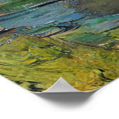 Wilde boom op zonsondergang door de vijver poster (Hoek)