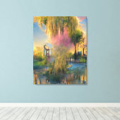 Wilde boom van de toekomst bij zonsondergang canvas afdruk (Insitu (Houten vloer))