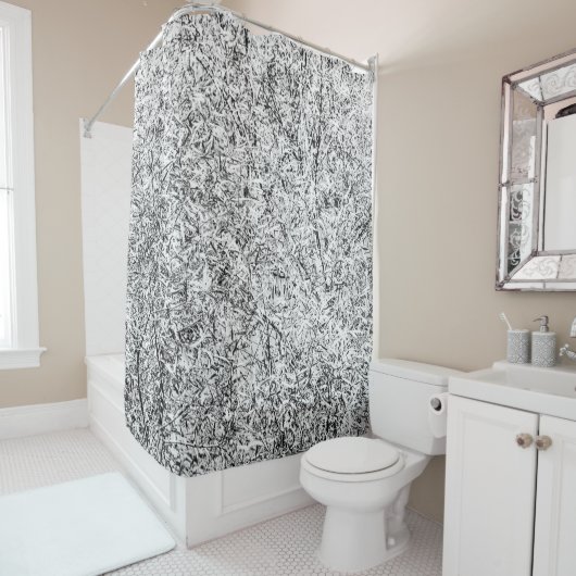 Wilde boombladeren. Abstracte Natuur Douchegordijn (In situ)