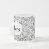 Wilde boombladeren. Abstracte Natuur Matglas Koffiemok (Voorkant links)