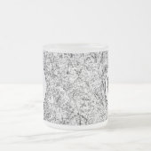 Wilde boombladeren. Abstracte Natuur Matglas Koffiemok (Center)