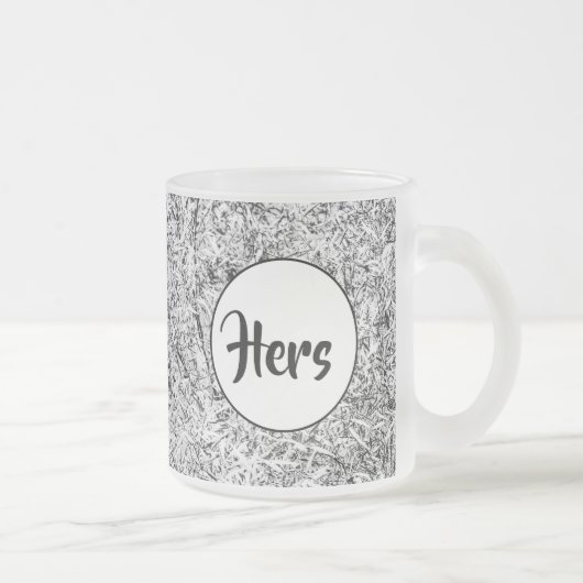 Wilde boombladeren. Abstracte Natuur Matglas Koffiemok (Rechts)