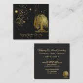 *~* Wilde boomgaarden Goud Universe Cosmic Vierkante Visitekaartje (Voorkant / Achterkant)