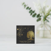 *~* Wilde boomgaarden Goud Universe Cosmic Vierkante Visitekaartje (Staand voorkant)