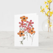 Wilde bos bloemen kaart (Gele Bloem)