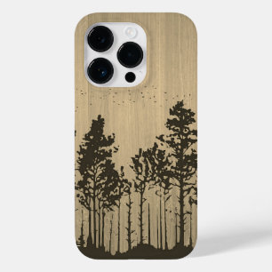 Wilde bos - Gegraveerd hout - Houten Case-Mate iPhone 14 Pro Hoesje