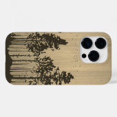 Wilde bos - Gegraveerd hout - Houten Case-Mate iPhone Case (Achterkant (horizontaal))