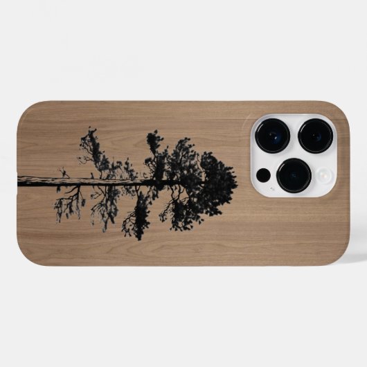 Wilde bos - Gegraveerd hout - Houten Case-Mate iPhone Case (Achterkant (horizontaal))