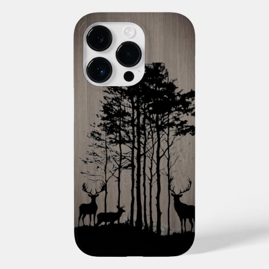 Wilde bos - Gegraveerd hout - Houten Case-Mate iPhone Case (Achterkant)