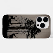Wilde bos - Gegraveerd hout - Houten Case-Mate iPhone Case (Achterkant (horizontaal))
