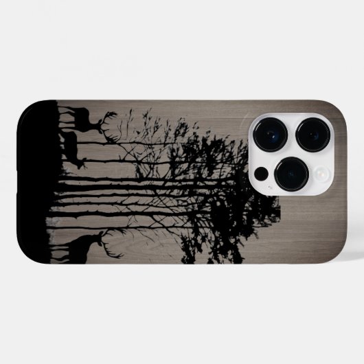 Wilde bos - Gegraveerd hout - Houten Case-Mate iPhone Case (Achterkant (horizontaal))