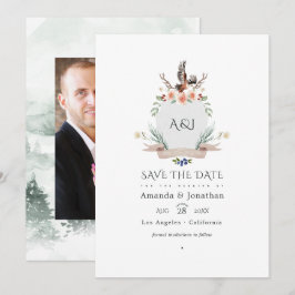 Wilde Bos Laurier Crest Trouwfoto Save The Date