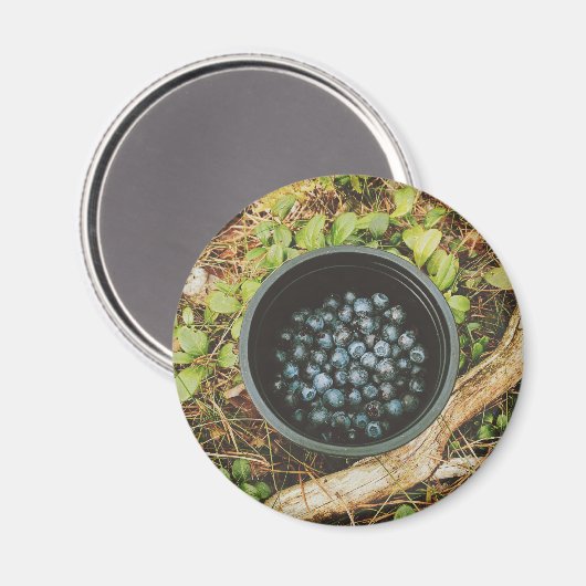 Wilde bosbessen plukken magneet (Voorkant / Achterkant)